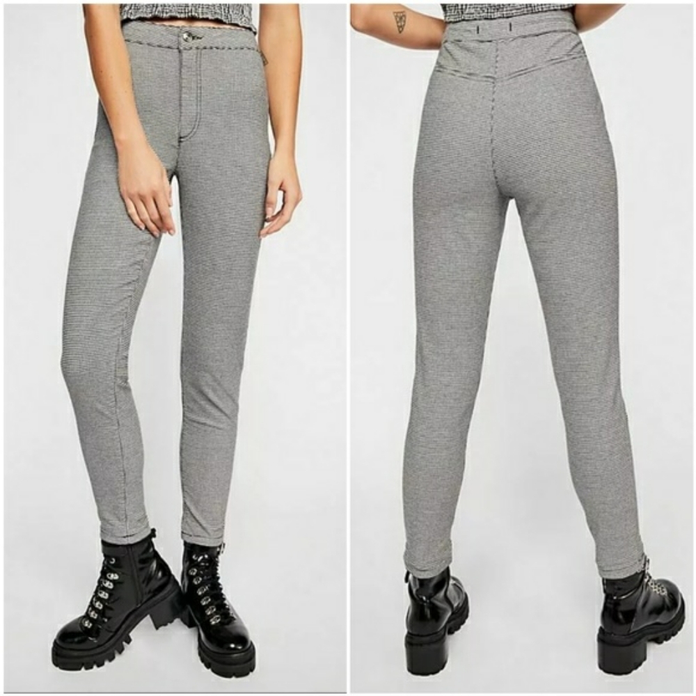 NWOT Free People belle houndstooth pants